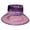 Purple, variant on Women Men PVC Transparent Bucket Hat Bright Jelly Color Wide Brim Breathable Fisherman Rain Hat