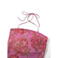 thumbnail image 4 of LMLYSoH Ladies Summer Sexy Midriff-baring Camisole, Floral Printing Stringy Selvedge Hem Hanging Neck Sleeveless Mesh Tops, 4 of 8