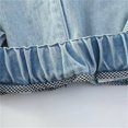 thumbnail image 6 of EnJoCho Girls Denim Jeans Wide Leg High Waist Elastic Waist Side Bow Lightweight Trousers Thin Bottoms Sizes 8-16 Summer Holiday Cute Casual Fashion Daily Wear, 6 of 9