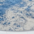thumbnail image 3 of SAFAVIEH Jasper Alvina Abstract Overdyed Area Rug, Blue/Ivory, 6'7" x 6'7" Round, 3 of 8