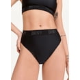 thumbnail image 2 of DKNY BLACK High-Waist Logo Bikini Swim Bottom, US Large, 2 of 4