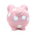 thumbnail image 3 of Child to Cherish Polka Dot Piggy Bank, Pink, Large, 3 of 4