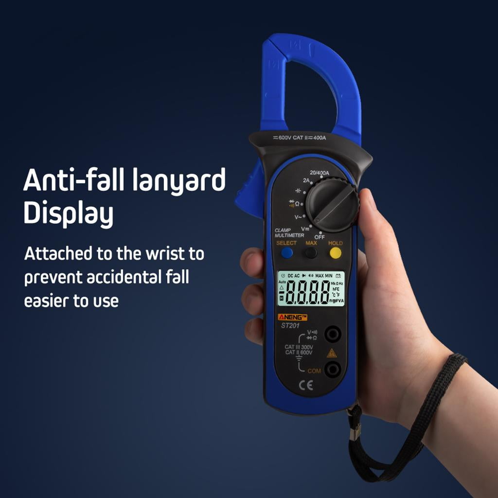Miulika Professional Digital Clamp Multimeter with Transistor Testing Function , Blue, 206mm