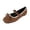 Brown, variant on Women’s Breathable Mesh Bow Ballet Flats with Buckle, Lightweight Slip On Casual Flats for Spring Summer (Multiple Colors Available)
