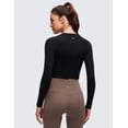 thumbnail image 2 of CRZ YOGA Brushed Workout Long Sleeve Shirts for Women Warm Athletic Running Yoga Tops Breathable Crop Tees, 2 of 6