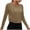 Khaki, variant on APEXFWDT Women's Athletic Long Sleeve T-Shirt Crew Neck Side Cutout Top Casual Workout Shirt for Gym, Running,XL,Pink