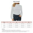 thumbnail image 5 of Blusa de manga larga NikouMX con volantes fruncidos y Cuello alto para mujer, 5 of 5