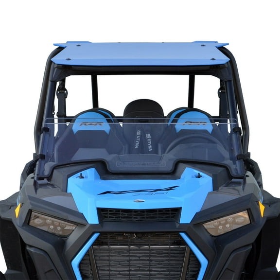 Clearly Tough 2021  Polaris RZR 1000 Trail and S Models Half Windshield - Scratch Resistant - On or Off in Seconds. Premium Polycarbonate. Made in America!
