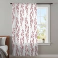 thumbnail image 3 of Red Botanical Sheer Curtains 63 Inches Long, Pastoral Elegant Spring Floral Light Filering Curtains, Breathable Simi Curtain Privacy Drapes for Living Room Bedroom Lightweight Window Treatment, 3 of 9