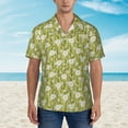 thumbnail image 4 of Balery Daisies Flowers Print Men's Hawaiian Shirts Short Sleeve Beach Shirt Relaxed Fit Vacation Button Down Shirts-XX-Large, 4 of 9
