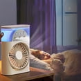 thumbnail image 5 of 3-In-1 Portable Air Cooler, USB Mini Air Conditioner, 3-Hole Spray Cooling Fan, Energy-Saving USB Powered Humidifying Cooler, Aromatherapy Evaporative Cooling Device for Summer Heat Relief, 5 of 7