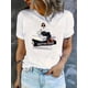thumbnail image 1 of Camiseta para mujer veranoBeauty & Books Print Short Sleeve Crew Neck T-shirt, Casual Sports Short Sleeve Crew Neck Summer Top, Women's ClothingFather's Day, Mother's Day, New Year, Spring Festival,, 1 of 6