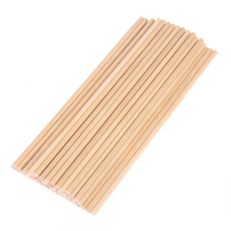 100PCS 80mm Round Wooden Lolly Sticks Cake Dowel For DIY Food Craft Durable
