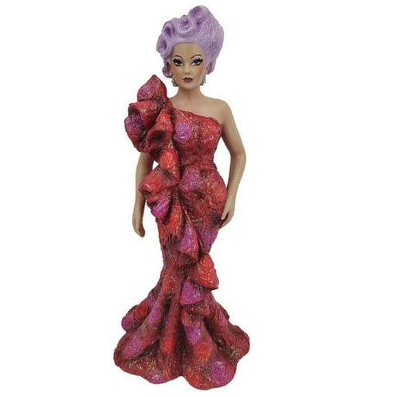 December Diamonds 55-55258 What a Drag, Lavender Rose Drag Queen Ornament or Figurine