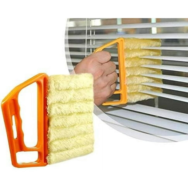 Plumero de microfibra para persianas, diseño de mango ergonómico para un agarre superior, limpiador de 7 dedos que elimina el polvo de las persianas sin esfuerzo, reutilizable y lavable, perfecto