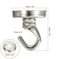 thumbnail image 2 of Unique Bargains Alloy Ceiling Hook 32mmx39mm Round Base Screws Mount Open Hooks 4 Pack, 2 of 5