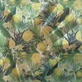 thumbnail image 3 of Nature Tulle Curtains with Rod Pocket, Tropical Plants with Large Evergreen Leaf Lemon Botany Palm Jungle Graphic, Sheer Drape for Wedding Party 2 Panels, 7 Sizes, Yellow Forest Green, by Ambesonne, 3 of 3