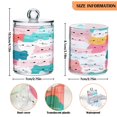 thumbnail image 2 of 4 Pack Qtip Holder Dispenser Glad Cat Face Clear Plastic Storage Apothecary Jars for Cotton Swabs Balls Pads Floss, 2 of 7