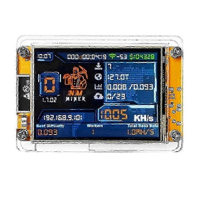 NMMiner NerdMiner V2 Hashrate 1000KH/S ESP32 2.8 Inch Smart Display Crypto Solo Lottery Bitcoin ESP3 miao7