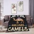 thumbnail image 4 of Camel Blanket Desert Camel Plush Throw Blanket Super Soft Cozy Warm Fleece Camel Bedding Blanket Gifts for Kids Girls Boys Women 40"X50", 4 of 6