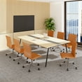 thumbnail image 2 of Boss Office Products Vinyl Armless Hospitality Task Chair with Casters, Caramel, 2 of 9