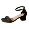 thumbnail image 2 of IUJSOY Heeled Sandals for Women Open Toe Ankle Strap Heels Dress Shoes Wide Width Sandals, 2 of 9