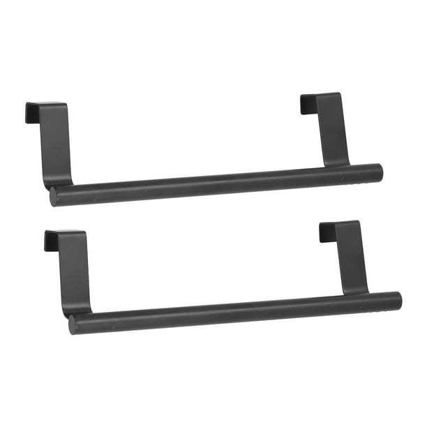 Domary - Toallero Para Puerta De Gabinete, 2 Unidades, Color Negro, Para Colgar En El Hogar, Hotel