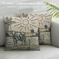 thumbnail image 3 of HENGT Throw Pillow Cover Cows Grazing In Farmland Landscape Square Sofa Pillow Case Scenery Village Vintage Art Countryside Natural Rural Rustic Cushion Covers For Home Couch Bed, 3 of 5
