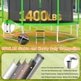 thumbnail image 2 of WOWLAND 14FT Trampoline for Adults and Kids 1400LBS Weight Capacity, Heavy Duty Outdoor Trampolines with Enclosure Net and Wind Stakes, Kids Trampoline with Basketball Hoop and Lights, Birthday Gift, 2 of 10