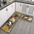 thumbnail image 2 of Rooster Kitchen Rug Decor 2 Pieces Set Farmhouse Style Kitchen Mat Washable Runner Rug Chicken Sunflower Decoration Indoor Floor Mat 17" x 47" + 17" x 30", 2 of 6