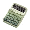 thumbnail image 2 of Calculadora de interruptor mecánico portátil, pantalla inclinable de 15 degree, teclas redondas Retro, pantalla para cálculo numérico básico, compacta Verde degradado, 2 of 8