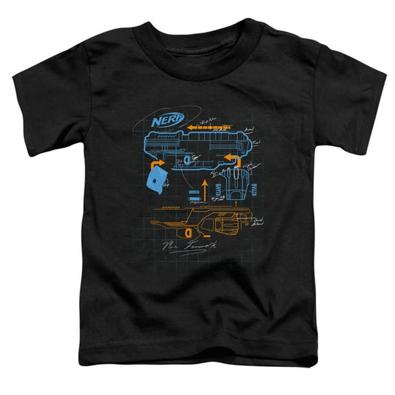 Nerf Deconstructed Nerf Gun S/S Toddler T-Shirt Black