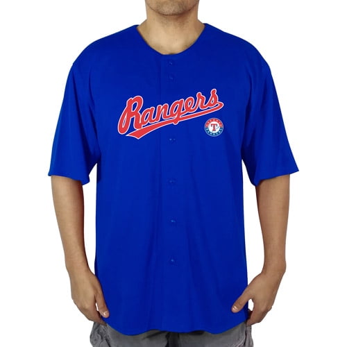 texas rangers button down jersey