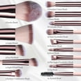 thumbnail image 3 of Travel Mirror With Light, Travel Make Up Accessories, Function Cosmetic Brushes Kit Makeup Brush Set For Women White, 3 of 4