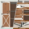 thumbnail image 6 of YODOLLA Outdoor Wooden Storage Shed with Waterproof Roof, Patio Storage Cabinet with 2 Removable Shelves and Double Lockable Doors in Brown, 6 of 7