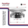 thumbnail image 2 of DuraVent DuraPlus Stainless Steel Round Chimney Cap, 8 Inch Diameter, 2 of 8