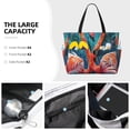thumbnail image 2 of Kdxio Romantic Flamingo Pair for Beach Bag for Women Large Beach Tote Bag Waterproof Sandproof Swim Bag with Zipper Pockets Beach Vacation Travel, 2 of 6