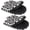 Black and White Grid, variant on 1 Pair Short Oven Mitts - Silicone Kitchen Oven Gloves High Heat Resistant 500℉, Mini Oven Mits with Non-Slip Grip Surfaces and Hanging Loop for BBQ, Baking, Cooking and Grilling