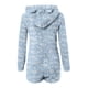 thumbnail image 4 of Mono cálido con capucha y orejas para mujer, estampado de manga larga, pantalones cortos, mono corto con cremallera, bolsillo, ropa de dormir, ropa de casa, tops de poliéster para mujer, 4 of 5