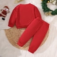 thumbnail image 5 of MEZZALL Toddler Boys Girls Christmas O-Neck Long Sleeve Cartoon Embroider Pullover Tops Shirt Pants Outfit Sets Breathable Clothes Sets, 5 of 8