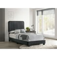 thumbnail image 5 of Lodi Black Velvet Upholstered Channel Tufted Twin Panel Bed, 5 of 5