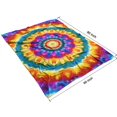 thumbnail image 4 of Colorful Tie Dye Layered Mandala Blanket,Comfortable Soft Lamb Wool Throw Blanket,All Season,Warm Lightweight Blankets for Sofa Bed Couch Living Room Chair,60"x80", 4 of 4