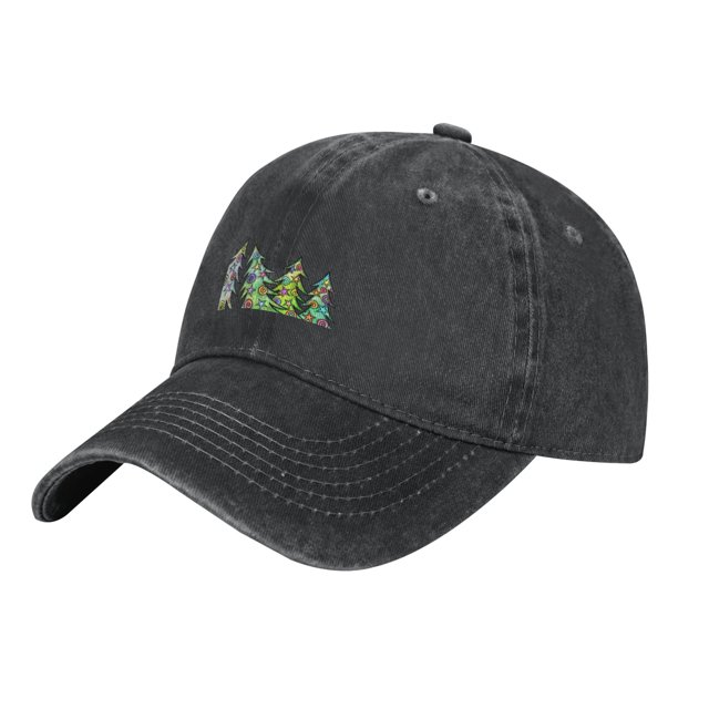 ZICANCN Christmas Decoration Tree Casquette de Baseball Réglable Femmes, Chapeaux pour Hommes Adulte Lavé Coton Denim Baseball Caps Mode