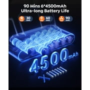 Laresar V11 Cordless Stick Vacuum Cleaner 650W 75Kpa Strong Suction, 90Mins Runtime Long-Lasting Battery for Carpet Pet Hair Large Home