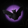 thumbnail image 4 of PEONAVET Wovern Rattan Bat Hanging Decor, Halloween 3D cary Handcrafted Black Woven Bat Spooky Decorations for Home Fireplace Door, 4 of 5