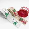 thumbnail image 5 of 3 rollos de cinta navideña con alambre, cinta de arpillera para árboles de Navidad para adornos de árboles de Navidad, envoltura de regalos, decoración de lazos de corona, 5 of 5