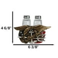 thumbnail image 2 of US Navy Sailor Eagle Anchor Trident Emblem And Flag Salt Pepper Shakers Holder, 2 of 9
