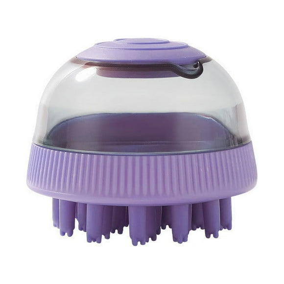Dispensador de cepillo y champú para baño para mascotas | Cepillo de Masaje de Gel de Ducha Recargable para Perros y Gatos | Cerdas suaves e inodoros | Mango de anillo antideslizante | Depilación y