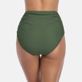 thumbnail image 7 of Alove Women's High Waisted Tummy Control Bikini Bottoms Ruched Sexy Swimsuit Bottoms, 7 of 7