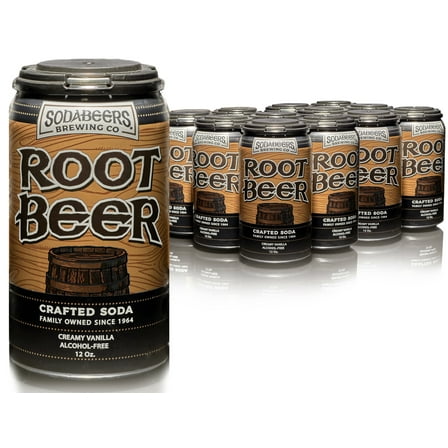Root Beer | SodaBeers Brewing Co | Alcohol-Free, Gluten-Free Crafted Sodas Made With Natural Flavors and Real Sugar, Refreshing Fruit Beverages (12 Cans)